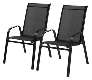 Set záhradných stoličiek BAR čierne TIH1625 (2 ks)