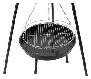 Závesný záhradný gril s ohniskom SMOULDER čierny BBQ0162