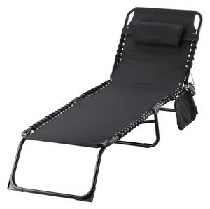 Lehátko LINEAR čierne LEZ2777
