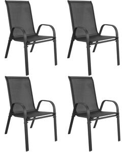 Set štyroch záhradných stoličiek SOFIA tmavosivé (4 ks)