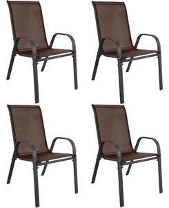 Set štyroch záhradných stoličiek SOFIA hnedé (4 ks)