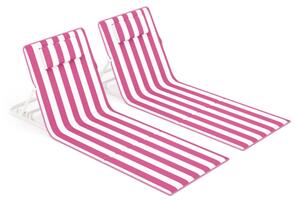 Skladacie lehátko ružové / biele GCB251SZ02 (2 ks)