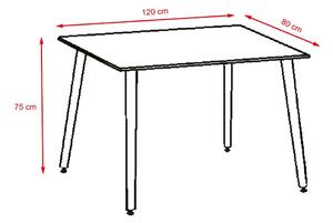 Jedálenský set 4x stolička + stôl Catini Taberg