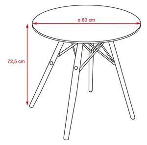 Jedálenský set - stôl Catini LOVISA + 4ks stolička NORDICA čierna