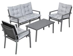 Set záhradného nábytku PLATINUM sivý / popolový