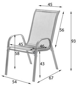 Set dvoch záhradných stoličiek SHIRLEY 3D čierny / zelený