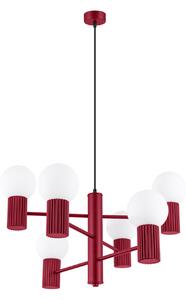Luster Halo, 6x biele sklenené tienidlo, bo