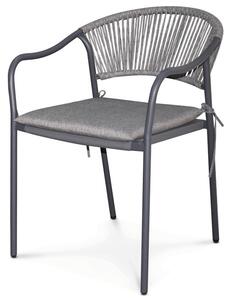 Záhradná stolička sivá AZC-L1352 GREY