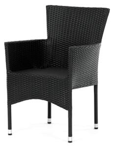 Záhradná stolička čierna AZC-S2117 BK