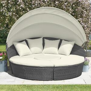 13-dielna multifunkčná záhradná sofa + sedacia súprava CATALINA - hnedá