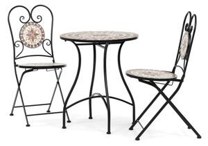 Set záhradného nábytku keramická mozaika, čierny US1600 SET