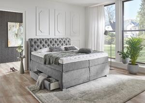 BOXSPRINGOVÁ POSTEĽ, 180/200 cm, sivá MID.YOU - Online Only zostavy, Online Only