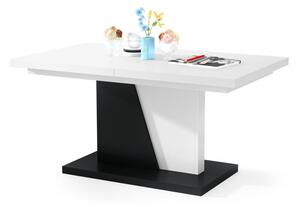 NOIR biely / čierny, rozkladacia, konferenčný stôl, stolík, čiernobiely