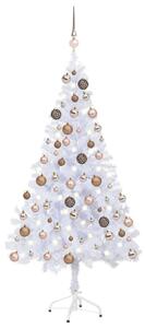 Umelý vianočný stromček s LED a sadou gulí 120 cm 230 vetvičiek