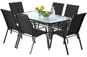 Set záhradného nábytku GARDENO čierny NEO2286