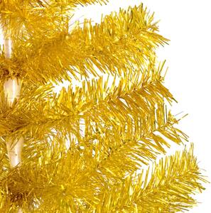 Umelý vianočný stromček s LED a súpravou gulí 240 cm zlatý PET