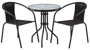Set záhradného nábytku BISTRO čierny NEO2262KPL