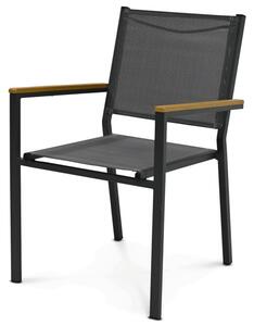 Záhradná stolička sivá AZC-L1303 GREY