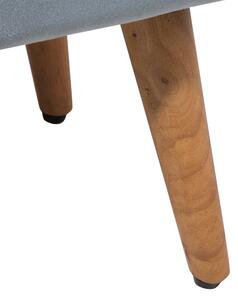Podnožka zamatová s obdĺžnikovými drevenými nohami