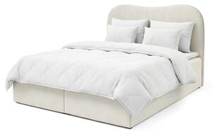 Manželská boxspring posteľ s úložným priestorom Ambra Lux 140x200 - smotanová