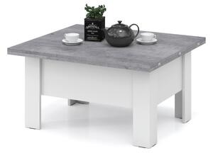 OSLO betón (sivá)/ biela, rozkladací, zdvíhací konferenčný stôl, stolík