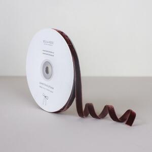 Zamatová stuha 1 cm – Brown (10 m)