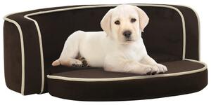 Skladací gauč pre psa hnedý 73x67x26 cm plyš umývateľný vankúš