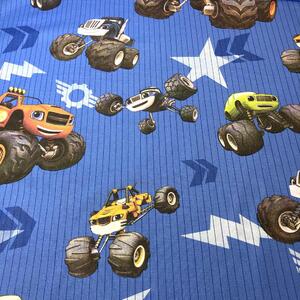 1,60m Autá Monstertruck Disney detská bavlnená látka DOPREDAJ