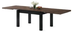 ROYAL jedálenský stôl rozkladací - hnedý dub / čierna, pre 8 osôb