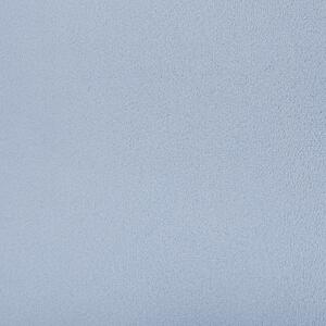 Zamatový puf svetlo modrý otoman podnožka moderný elegantný
