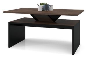 SISI hnedý dub / čierna, konferenčný stolík, moderný