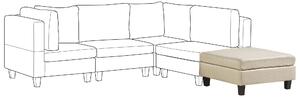Otoman taburet béžový látkový čalúnený štvorcový minimalistický moderný