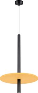 Sollux SL.1880 - Závesný luster FELTRO na lanku 1xG9/8W/230V čierna/žltá