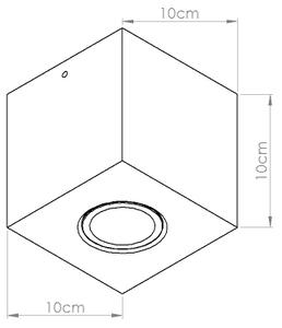 Sollux SL.1845 - Bodové svietidlo QUAD 1xGU10/10W/230V betón/zelená