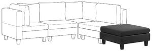 Otoman taburet čierny látkový čalúnený štvorcový minimalistický moderný