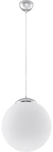 Sollux SL.0265 - Závesné svietidlo na lanku UGO 1xE27/15W/230V pr. 40 cm biela/lesklý chróm