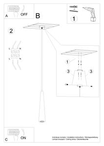 Sollux SL.1100 - Závesný luster SULA na lanku 1xGU10/10W/230V priemer 8 cm béžový