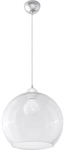 Sollux SL.0248 - Závesné svietidlo na kábli BALL 1xE27/15W/230V pr. 30 cm číre/lesklý chróm