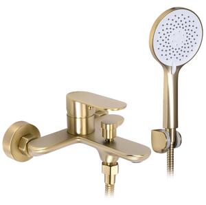 Rea Drop, vaňová batéria s ručnou sprchovou súpravou, 150 mm, zlatá matná, REA-B6399