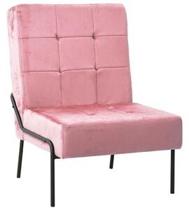 Relaxačná stolička 65x79x87 cm ružová zamatová