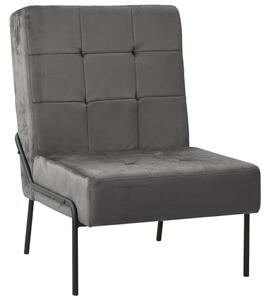 Relaxačná stolička 65x79x87 cm tmavo-sivá zamatová