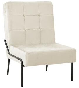 Relaxačná stolička 65x79x87 cm krémovo-biela zamatová