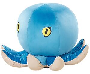 Puf stolička chobotnica modrá zamatová podnožka do detskej izby