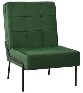 Relaxačná stolička 65x79x87 cm tmavo-zelená zamatová