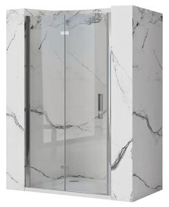 Rea Molier, skladacie sprchové dvere 80x190cm, 6mm číre sklo, chrómový profil + bočný magnetický profil, KPL-K6367