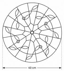 Brilagi - Tiffany vitrážové stropné svietidlo FOLIA 3xE27/60W/230V pr. 40 cm