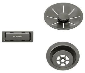 Blanco odtoková sada InFino s prepadom C-overflow, satin dark steel