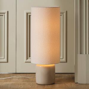 Globen Lighting stojacia lampa Florian, biela/béžová, výška 80 cm, Biela / opálová, Obývacia izba / jedáleň, Textil / látka / hodváb, Stojaca lampa