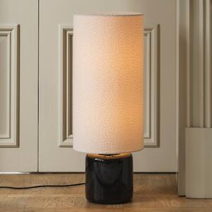 Globen Lighting stojacia lampa Florian, biele/čierne Výška 80 cm, Biela / opálová, Obývacia izba / jedáleň, Textil / látka / hodváb, Stojaca lampa