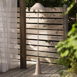 Globen Lighting Akumulátorová vonkajšia stojaca lampa Cannes, béžová, IP54, Krémová / jantárovo žltá, Obývacia izba / jedáleň, kov, Škandinávsky, Stojaca lampa